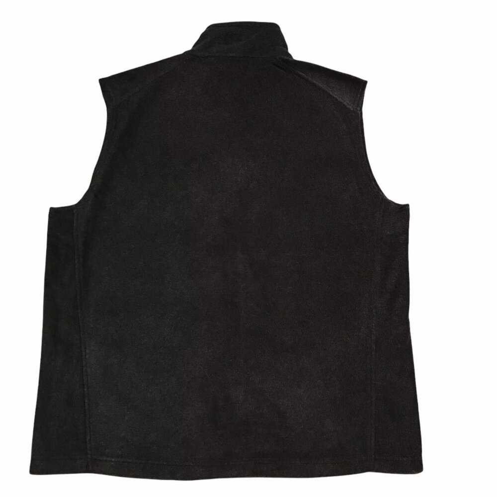 Columbia Men's Full Zip Fleece Vest Size M Dark Gray Collared Neck Zip Pockets - Picture 6 of 7